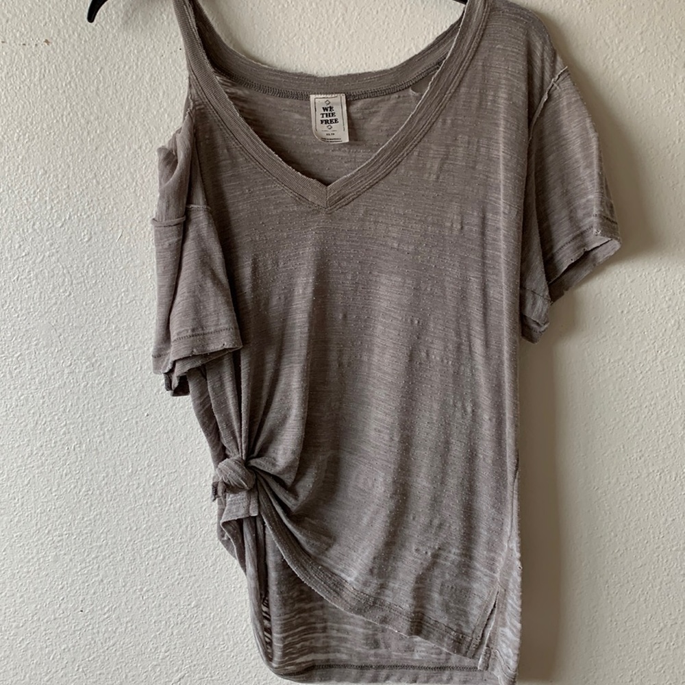 Free People We the Free distressed cut out tee